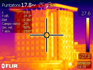 Ospedale Salerno - Torre Cardiologica - Rilevazioni termiche